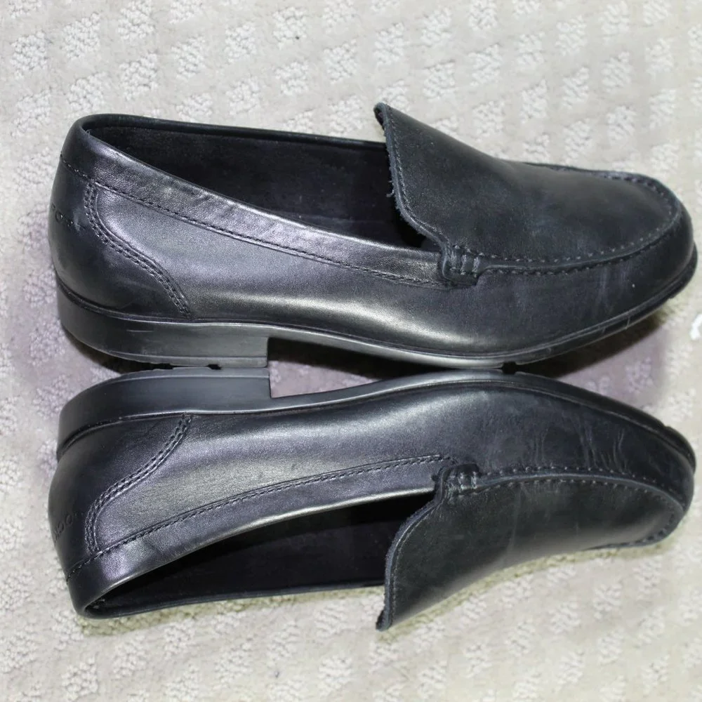 Rockport Size 8.5 Black Walkability Adiprene by Adidas Loafers - LIKE NEW